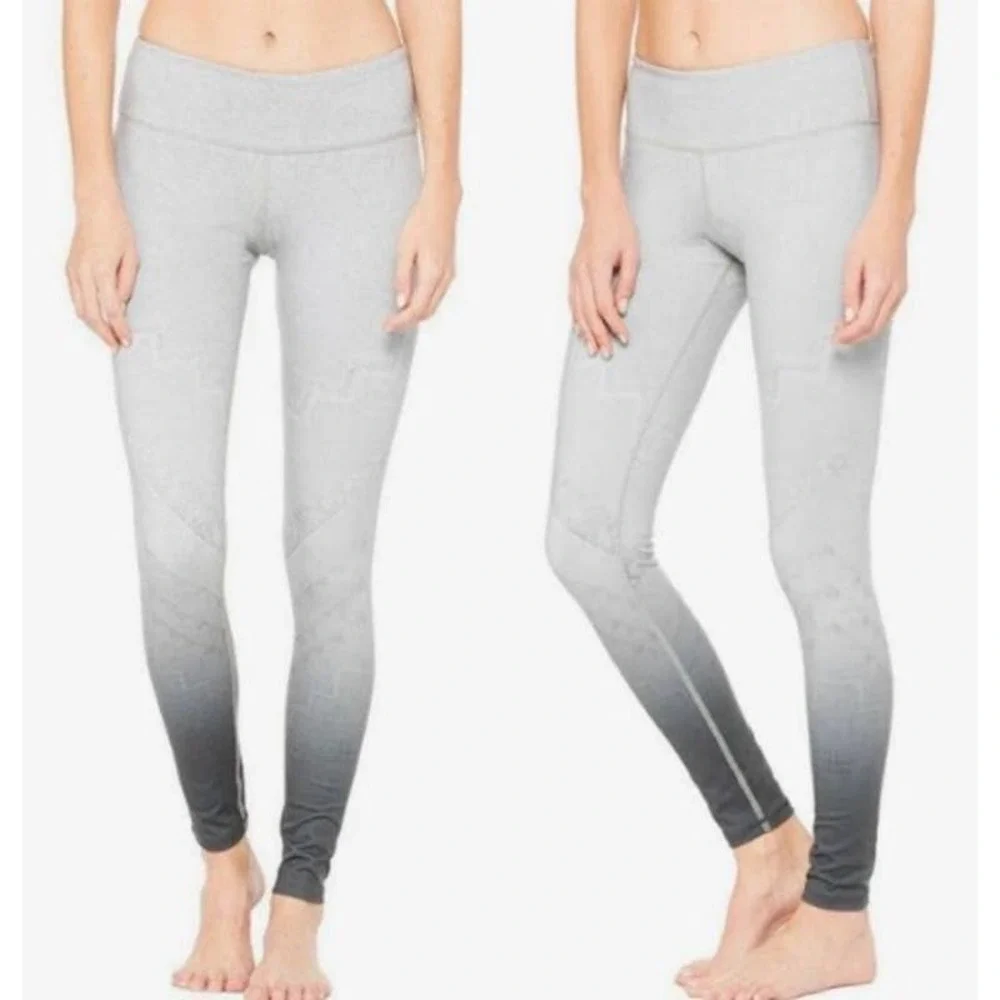 ALO YOGA Airbrush Legging Slate Casbah‎ Grey Ombre Women's XS